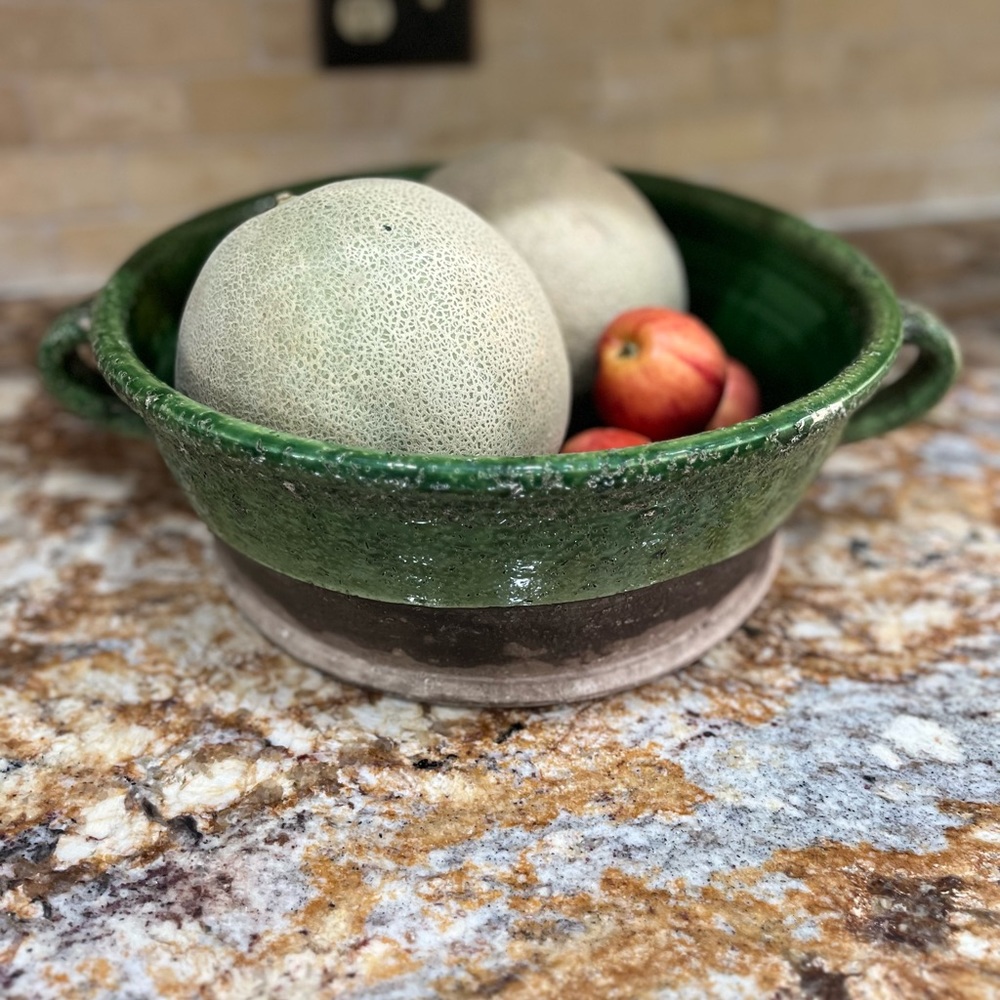 Glazed stoneware large bowl/planter